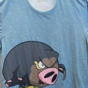 Lechonk & Berries Blue Allover-Print Relaxed Fit Tee (3XL)